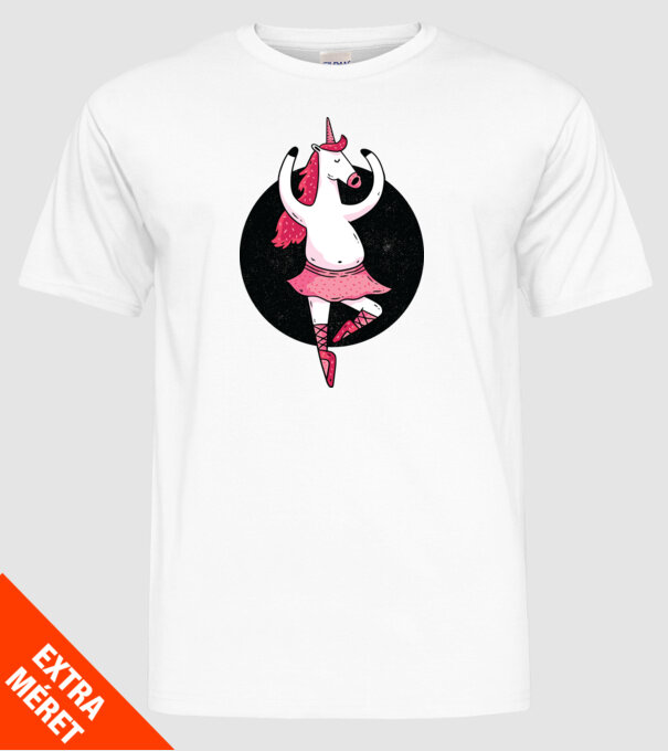 Unicorn Balet model alb pe tricou