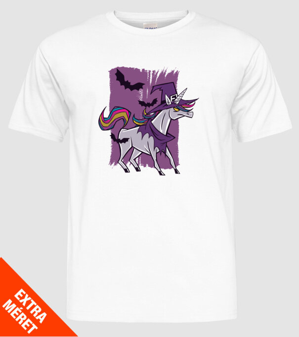 Unicorn vrăjitoare model alb pe tricou