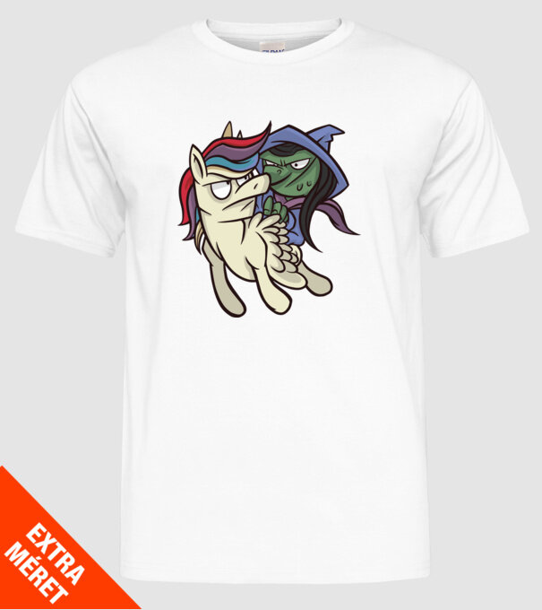 Unicorn vrăjitoare model alb pe tricou