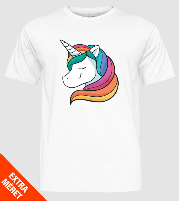 Cap de unicorn model alb pe tricou