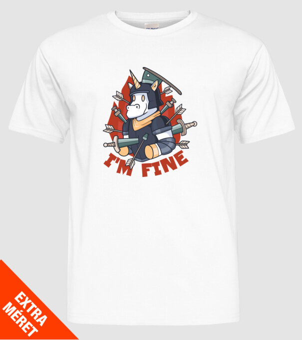 Cavaler Unicorn model alb pe tricou