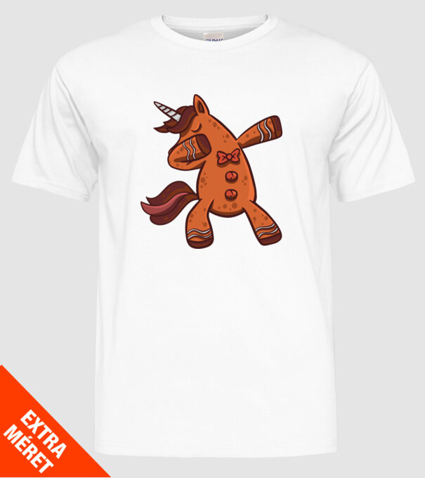 Unicorn turtă dulce DAB model alb pe tricou