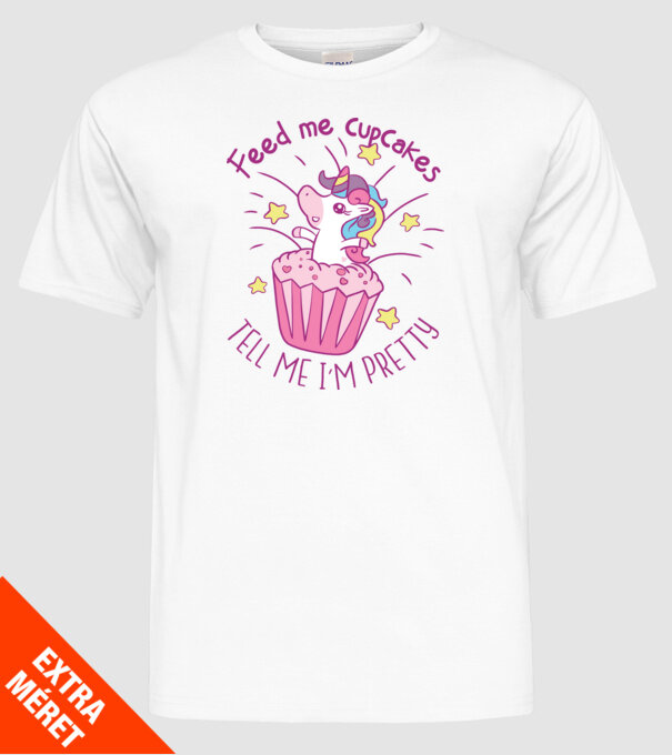 Unicorn Muffin model alb pe tricou