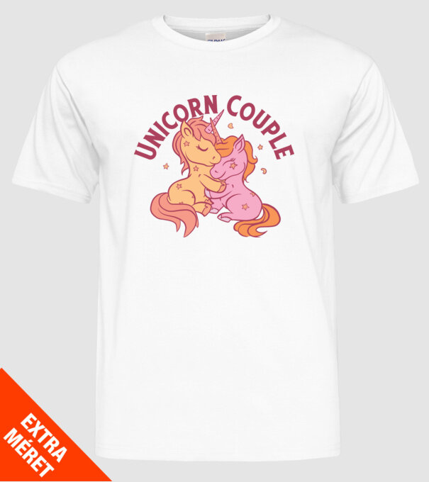 Pereche Unicorn model alb pe tricou