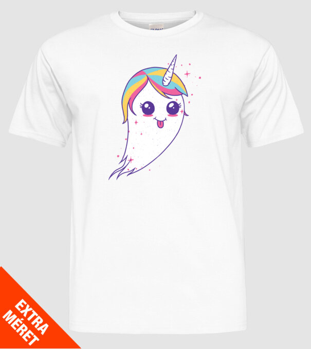 Unicorn Fantoma model alb pe tricou
