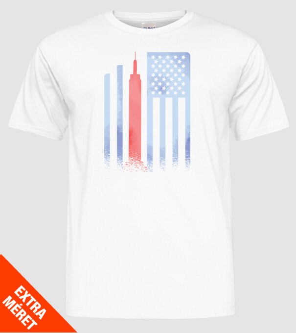 Usa Empire State Building model alb pe tricou