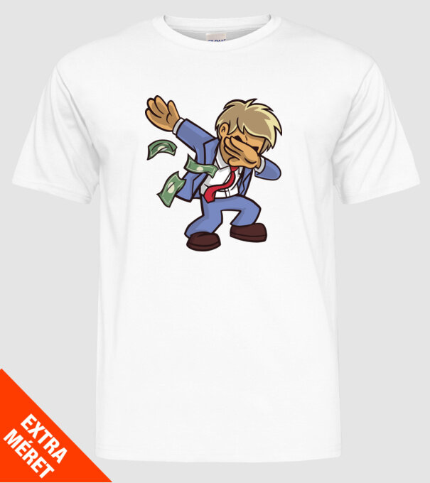 Om de afaceri DAB model alb pe tricou