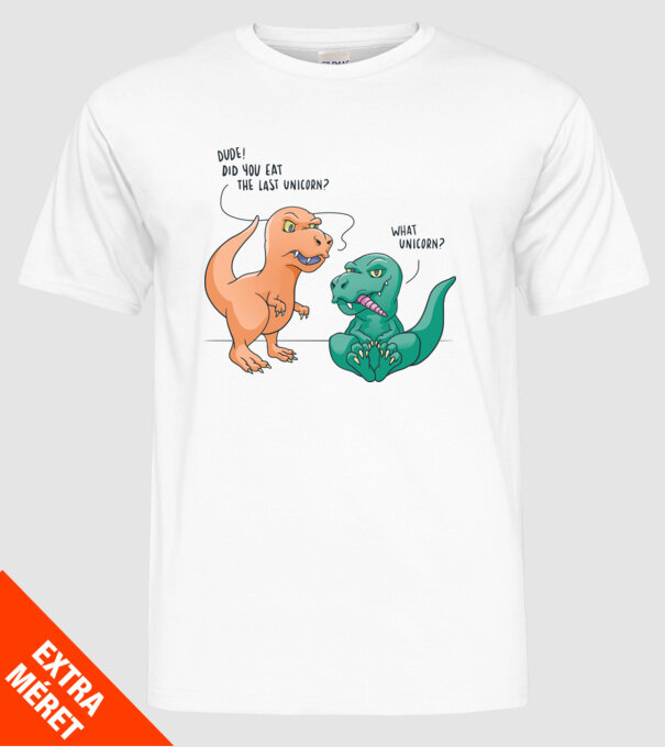 Tricou cu Dinozaur amuzant model alb pe tricou
