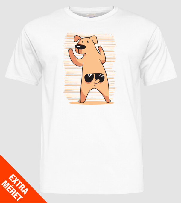 Tricou cu Câine amuzant model alb pe tricou