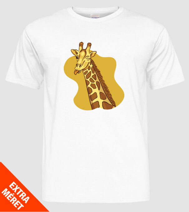 Girafă amuzantă model alb pe tricou