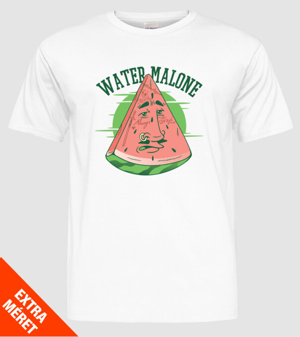 Water Malone model alb pe tricou