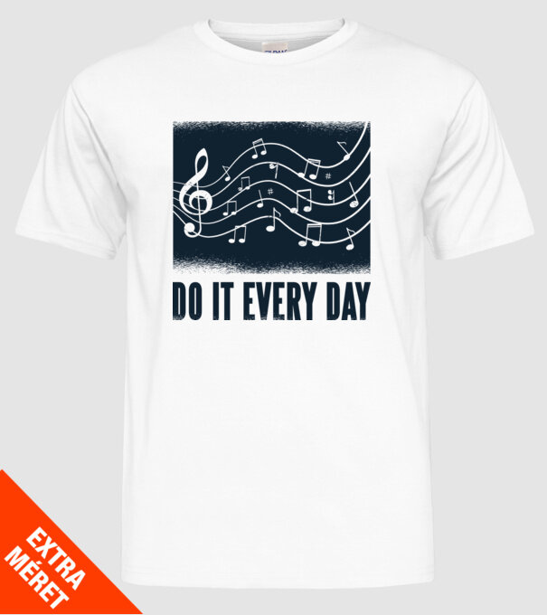 Note muzicale model alb pe tricou