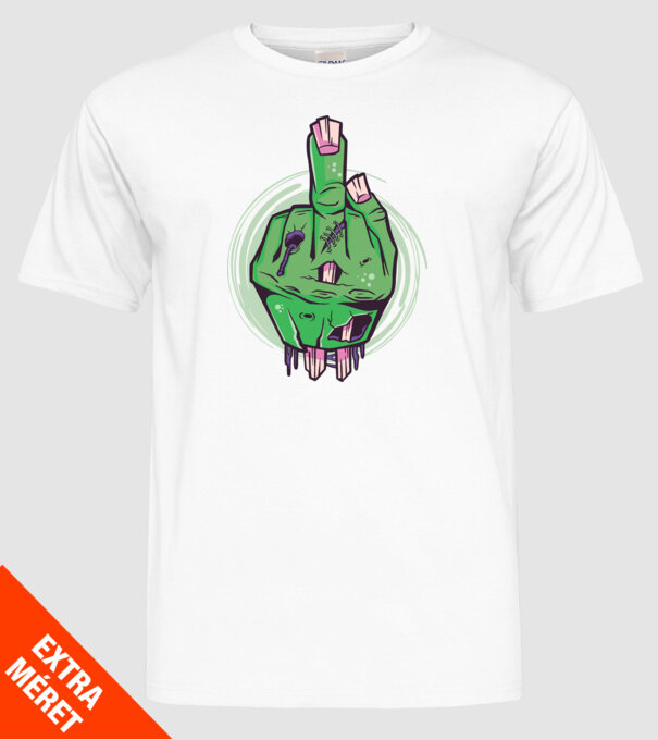 Mână Zombie model alb pe tricou