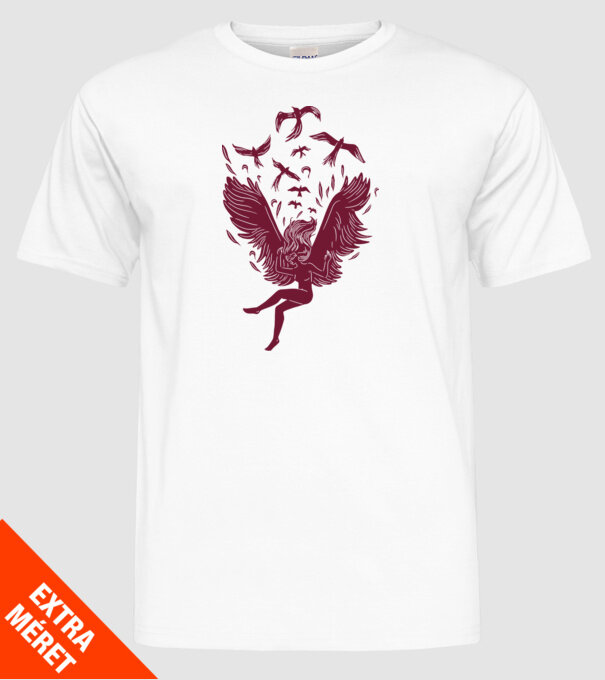 Îngerul care cade model alb pe tricou