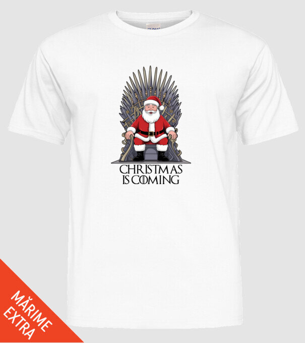 Christmas is Coming Alb model alb pe tricou