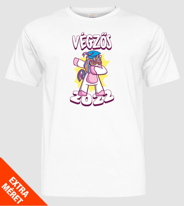 Inorog Absolvent model alb pe tricou