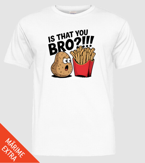 Is that you BRO?!! Alb model alb pe tricou