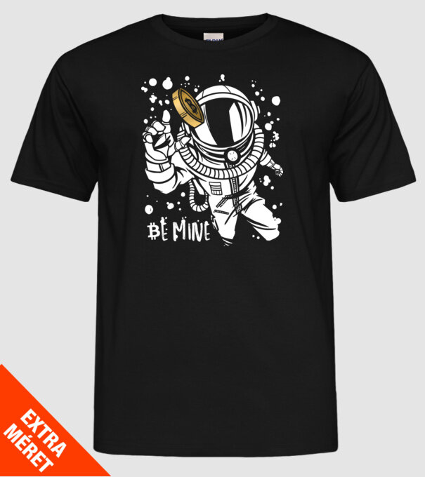 Bitcoin Astrounaut model negru pe tricou