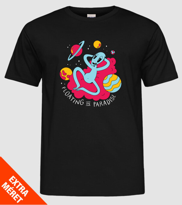 Alien Chill model negru pe tricou