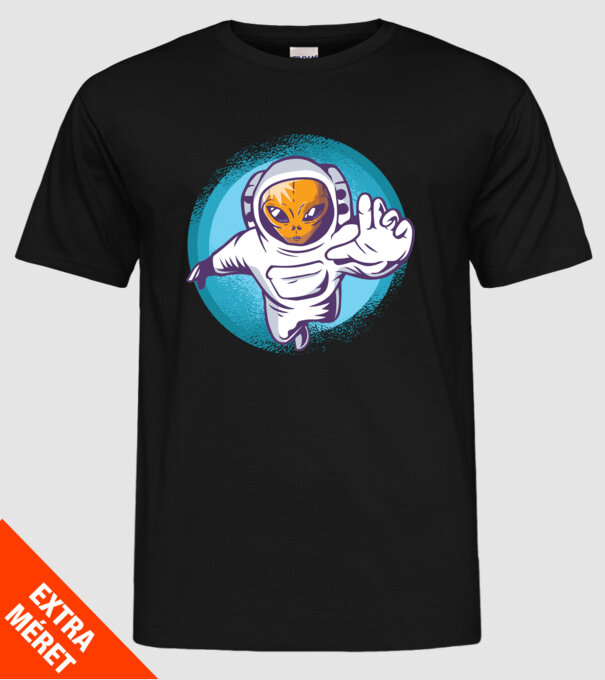 Alien Astronaut model negru pe tricou