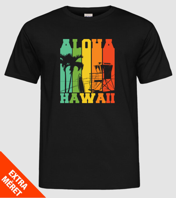 Aloha Hawaii model negru pe tricou