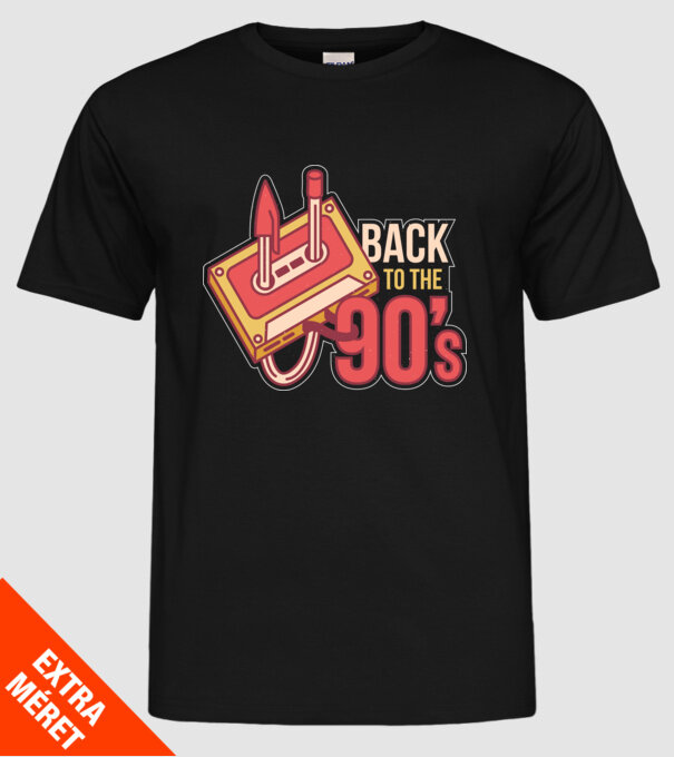'Back to the 90s Înapoi în anii ''90 Retro' model negru pe tricou