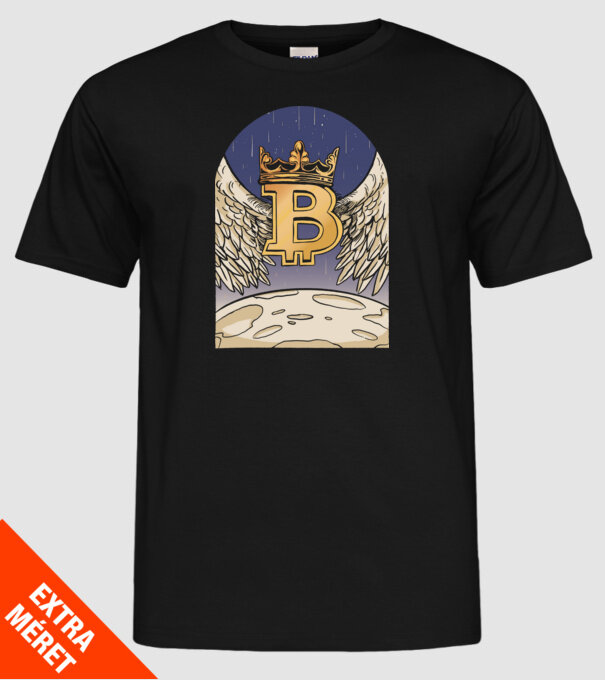 Bitcoin To The Moon Aselenizare model negru pe tricou