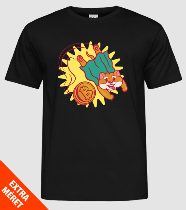 Bitcoin Vs Doge model negru pe tricou