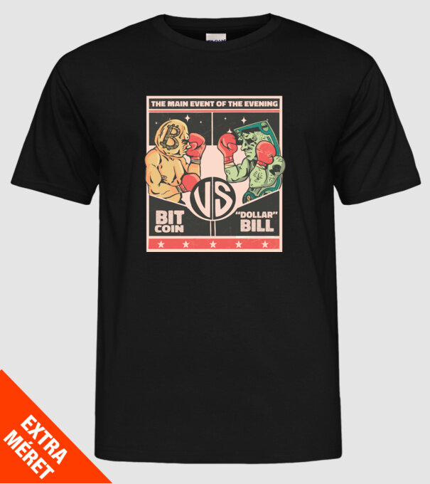 Bitcoin Vs Dolarul SUA model negru pe tricou