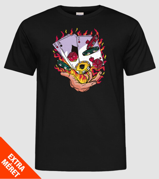 Black Jack Casino model negru pe tricou