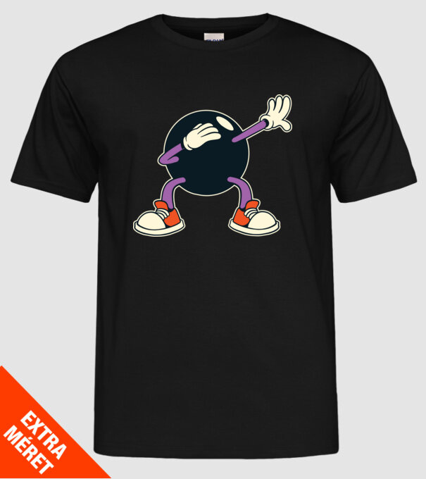 Bowling DAB model negru pe tricou
