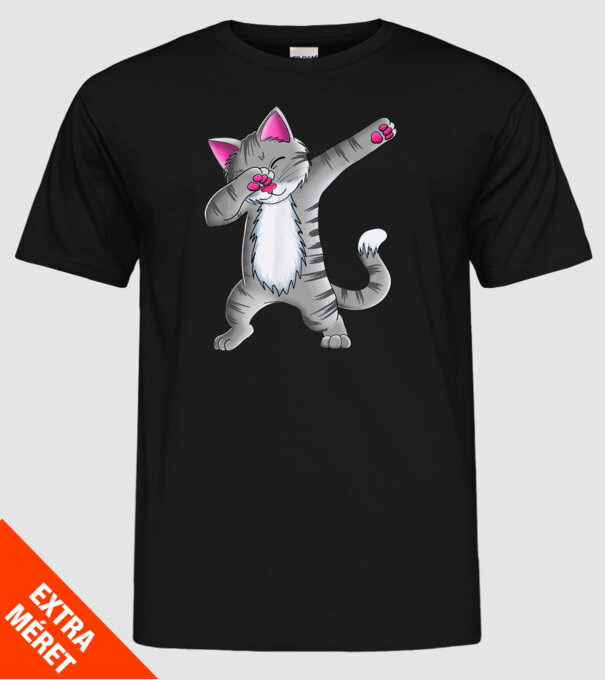 Pisică DAB model negru pe tricou