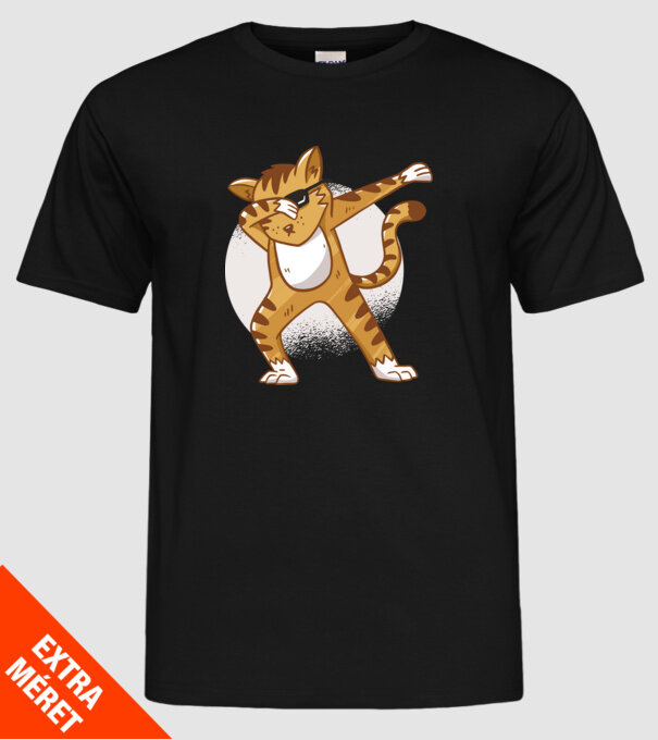Pisică DAB model negru pe tricou