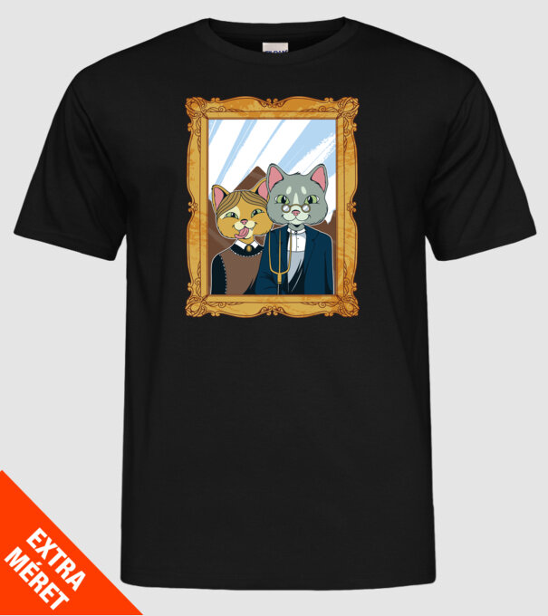 Portret Pisică model negru pe tricou