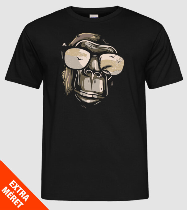 Cool Monkey model negru pe tricou