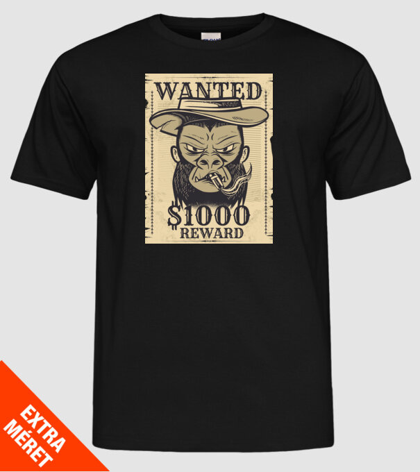 Maimuță cowboy model negru pe tricou