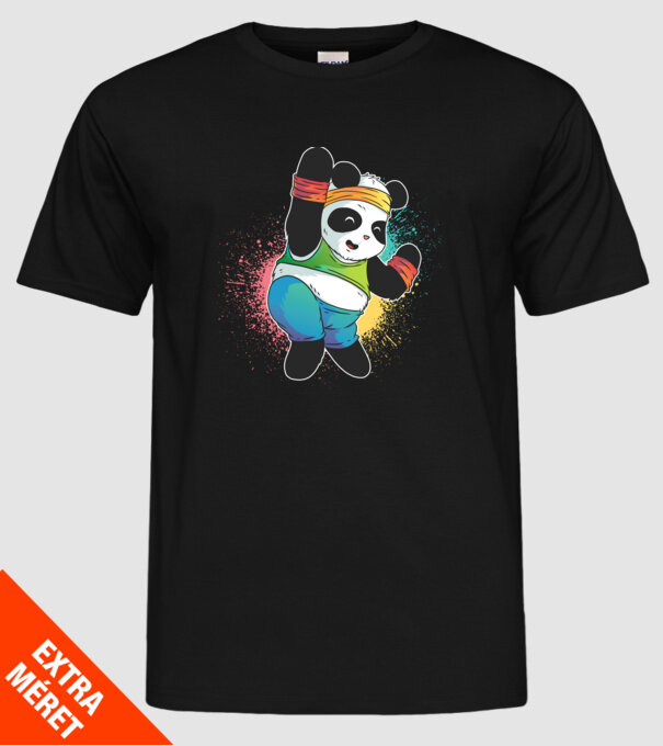 Panda drăguț Zumba model negru pe tricou