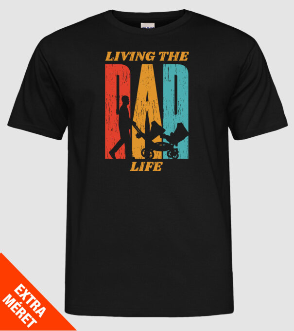 Dad Life pentru tata model negru pe tricou