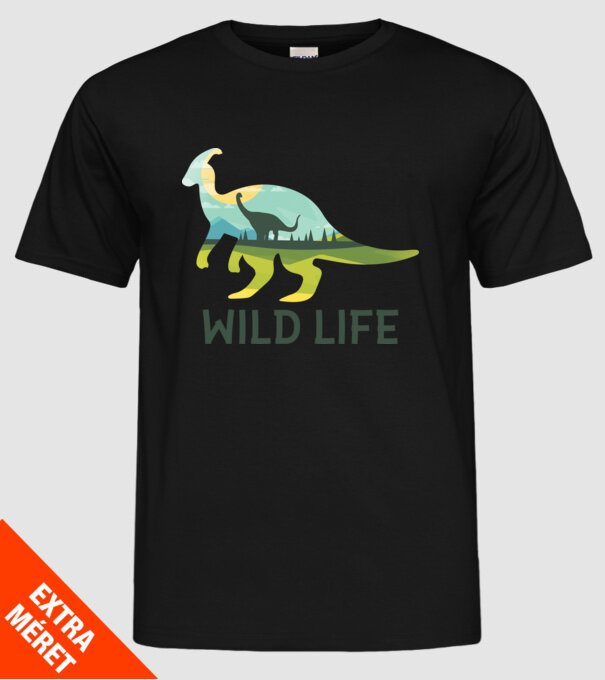 Dinosaur model negru pe tricou