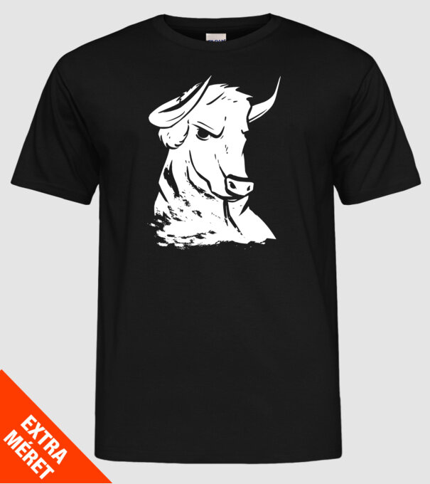 Taur puternic model negru pe tricou