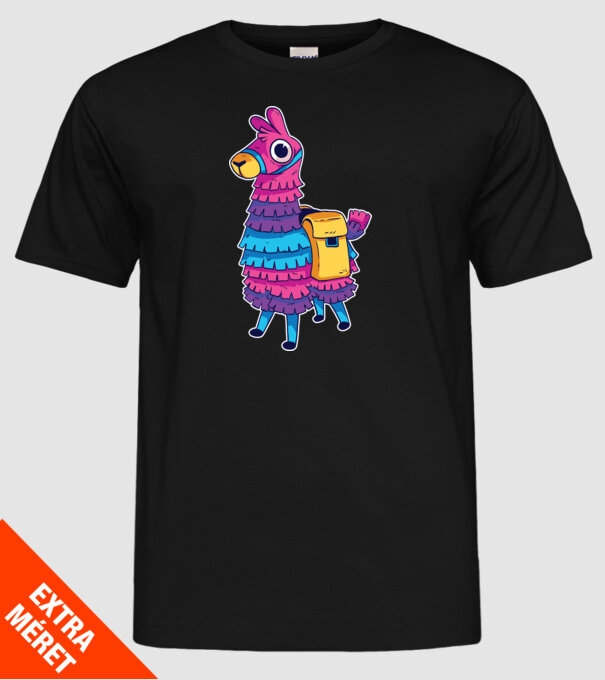 Fortnite LLama - Tricou gamer cu lama model negru pe tricou