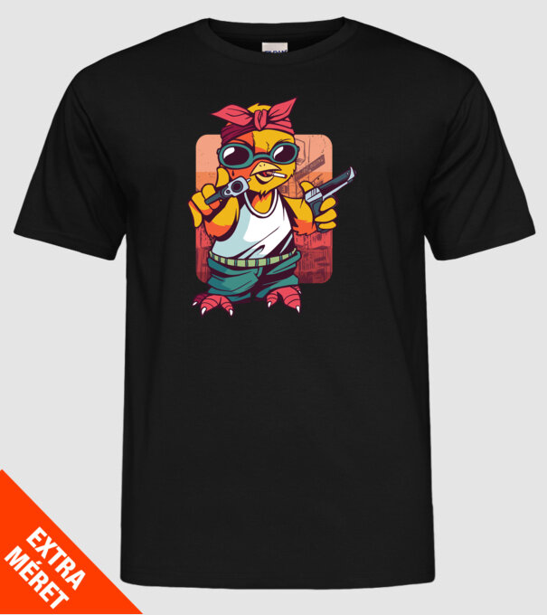 Pui Gangster model negru pe tricou