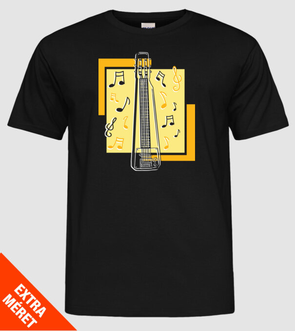 Tricou chitarist model negru pe tricou