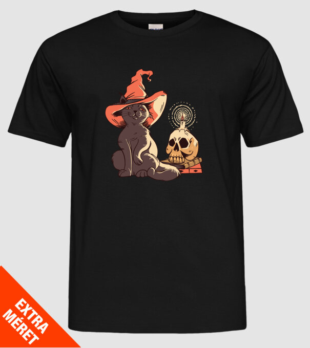 Pisică Halloween model negru pe tricou