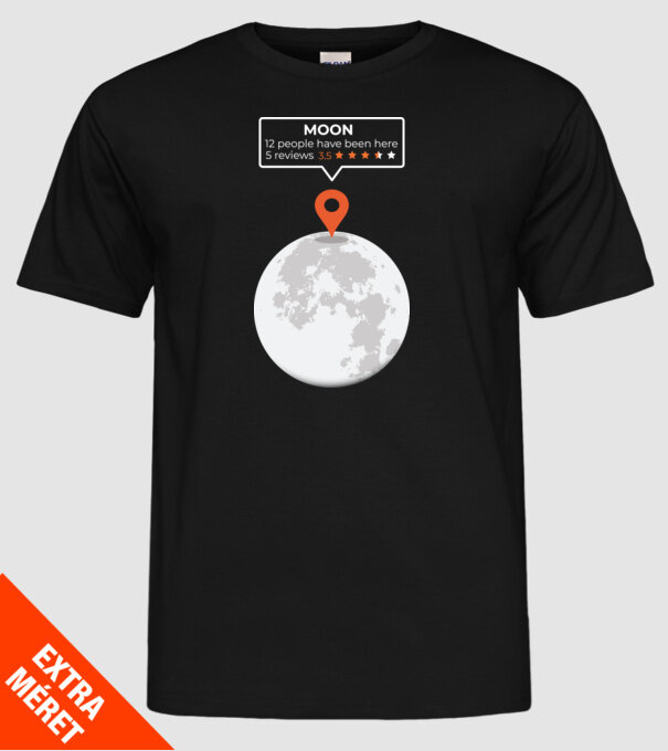 Luna Recenzie model negru pe tricou