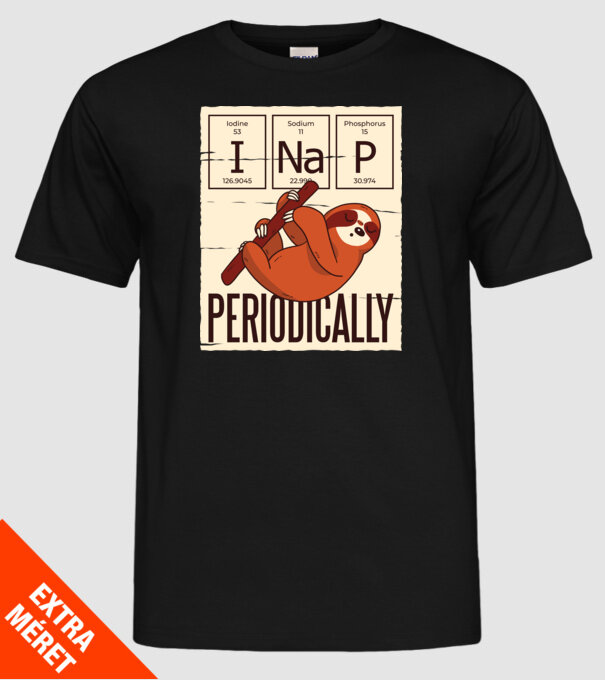 I NaP Periodic tricou leneș model negru pe tricou
