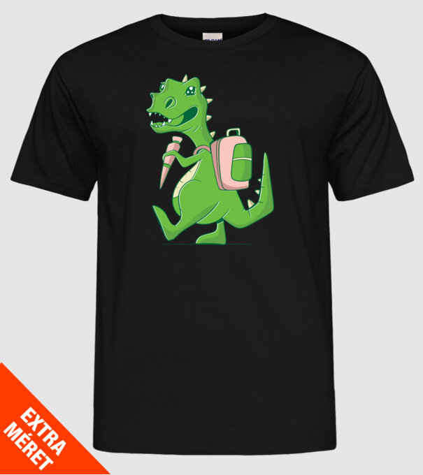 Elev Dino model negru pe tricou