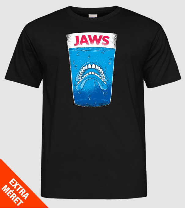 Jaws dinți tricou parodie model negru pe tricou