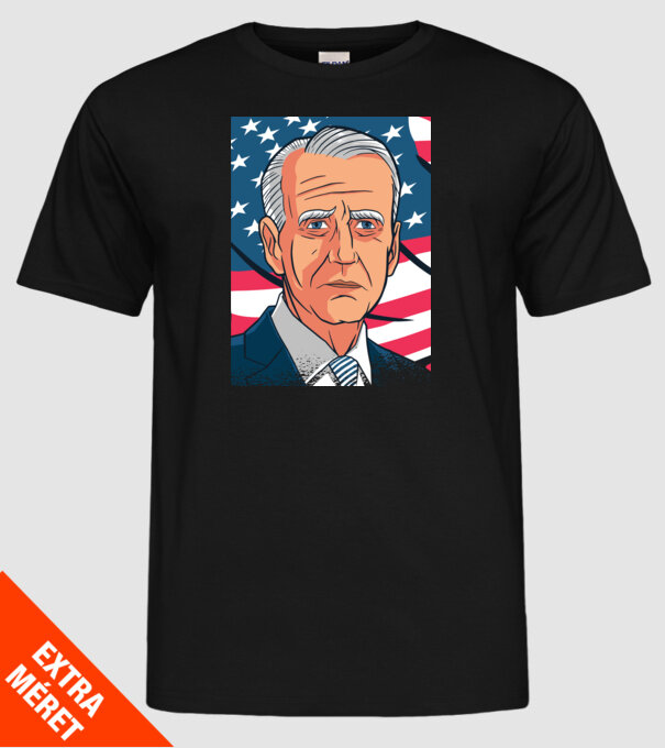 Joe Biden USA model negru pe tricou