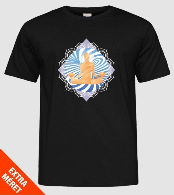 Meditație yoga model negru pe tricou